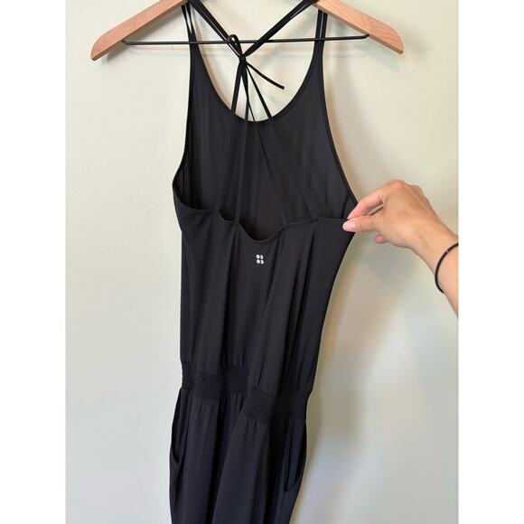 Sweaty Betty Black Jumpsuit, Explorer Beautify Strappy Back Yoga Workout - Picture 6 of 11